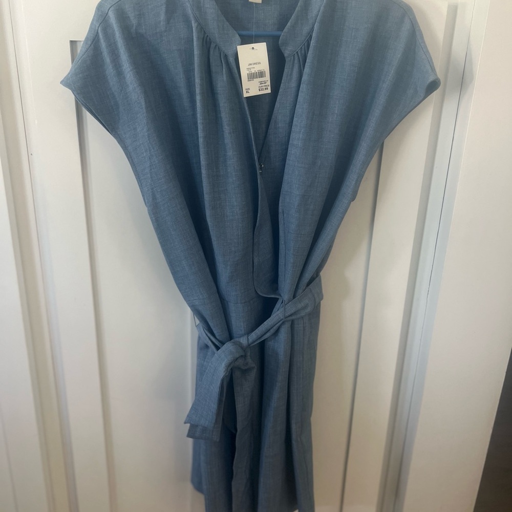 Blue Short Sleeve Belted romper!